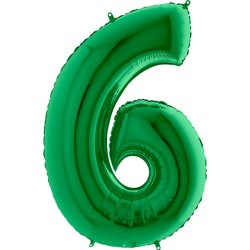 Цифра 6 зеленая
