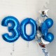 Фонтан из синих шаров с цифрой 30