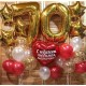 Композиция воздушные шары с конфетти и цифрой 70