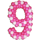 Цифра из шаров 9 розовая