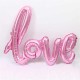Фольгированная надпись Love розовая 104 см
