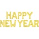 Фольгированная надпись Happy New Year золотая