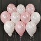 Воздушные шары розовые и белые