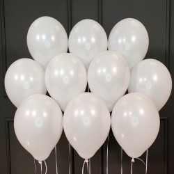 Воздушные шары белые матовые