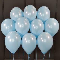 Воздушные шары голубые матовые