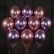 Воздушные розовые и фиолетовые хромированные шары
