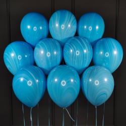 Воздушные шары синие агаты