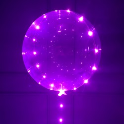 Светящийся кристальный шар Bubbles с розовой подсветкой