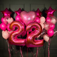 Композиции из шаров для девушки