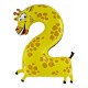 Цифра 2 в виде Жирафа