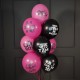 Воздушные черно-розовые оскорбительные шарики для женщины