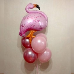 Фонтан из розовых шаров Фламинго