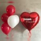 Шары на девичник с красным сердцем