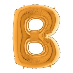 Фольгированная золотая буква B