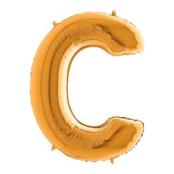 Фольгированная золотая буква C