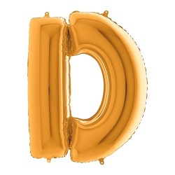 Фольгированная золотая буква D