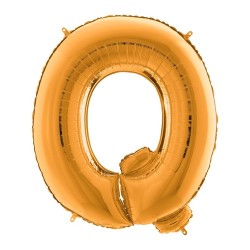 Фольгированная золотая буква Q