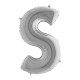 Фольгированная серебряная буква S