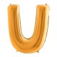 Фольгированная золотая буква U шары буквы