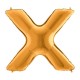 Фольгированная золотая буква X