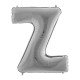 Фольгированная серебряная буква Z