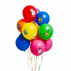 Гелиевые шары разноцветные с Angry Birds