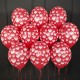 Воздушные красные шары с сердцами