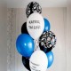 Оскорбительные шарики черно-белые с синими шарами