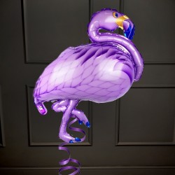 Фольгированная фигура Фламинго сиреневый