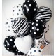 Воздушные шары в горошек и шары с рисунком зебры