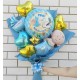 Букет из шаров на выписку с малышом и мини сердечками