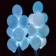 Воздушные светящиеся нежно голубые шарики под потолок