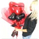 Букет шаров с красно-черными сердцами