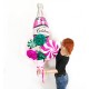 Букет из шаров на 8 марта с розовым шампанским