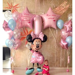 Оформление шарами на день рождения девочки с Микки Маусом
