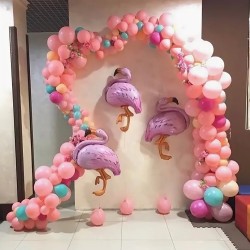 Оформление шарами детского праздника "Розовый фламинго"