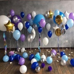 Оформление детского праздника с большими шарами