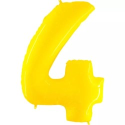 Цифра 4 желтая