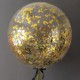Большой прозрачный шар с золотым конфетти полосками