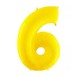 Цифра 6 желтая