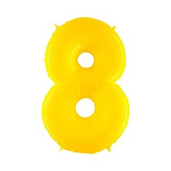 Цифра 8 желтая