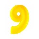 Цифра 9 желтая