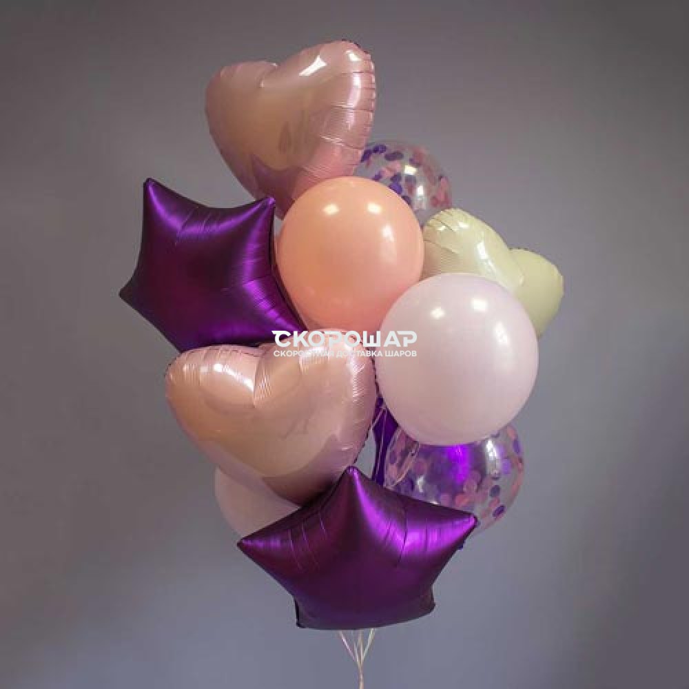 модные воздушные шары. шарик с сердцем. фонтаны из шаров. шар фольгированный звезда серебро. шары сатин.