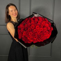 Букет из 101 красной розы