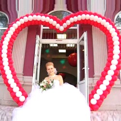 Арка из шаров на свадьбу Сердце
