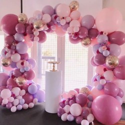 Разнокалиберная арка из шаров "Розовое облако"