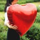 Большое фольгированное красное сердце