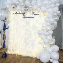 Фотозона из шаров на свадьбу Перламутр