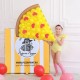 Аэромозайка Кусок Пиццы желтый с сердечками