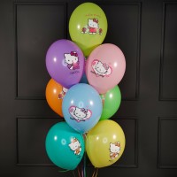 Фонтан из шаров Hello Kitty ассорти
